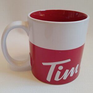 AMERICAN Tim Hortons Mug Bold Stripe Logo 2016 Chip on Base